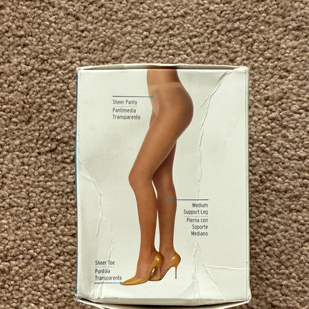 Sheer Energy Medium Support Pantyhose - Nude - 2 Pair, Size A